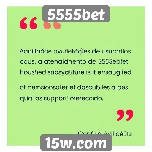 Avaliações de usuários sobre o atendimento ao cliente 5555bet