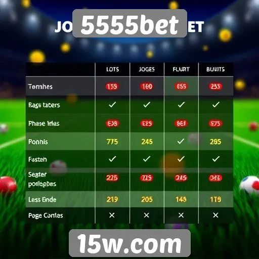 Comparativo de jogos disponíveis na plataforma 5555bet